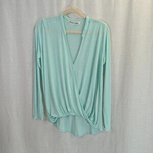 Michael Stars One Size (Small/Medium) Mint High/Low Crossover Top